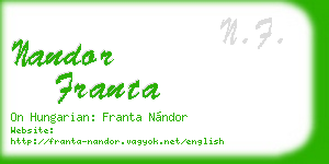 nandor franta business card